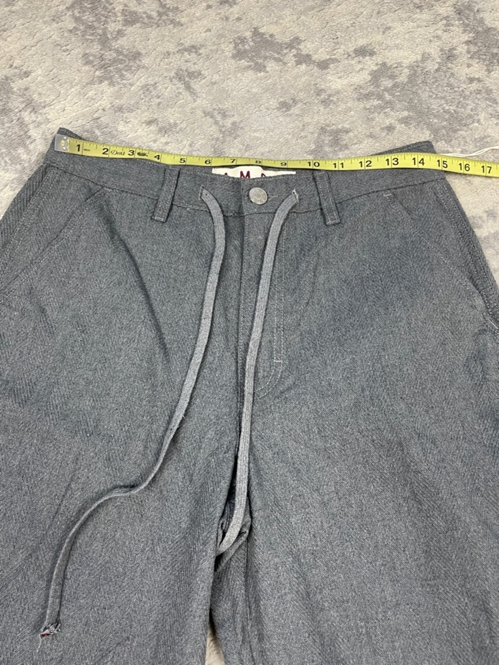 NWT Amo Nora Pant Heather Gray Drawstring Waist Sz 27 - Picture 11 of 15